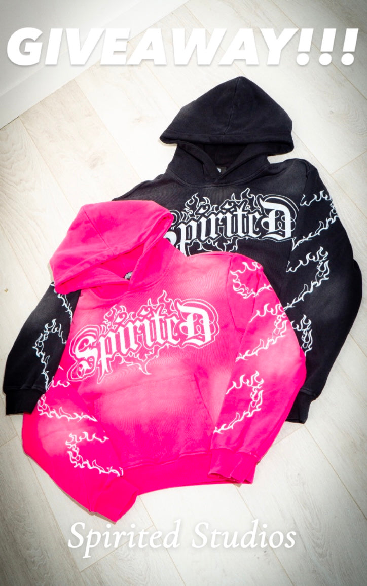 Pink and Black Hoodies